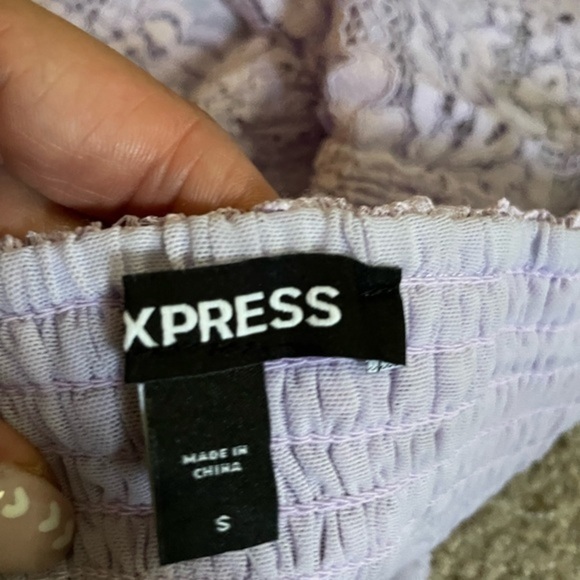 EXPRESS Lilac Purple Crop Top Size Small - Picture 7 of 7